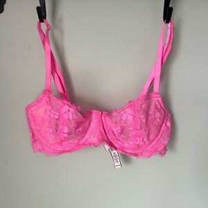 Victoria's Secret Bright Pink Lace Bra